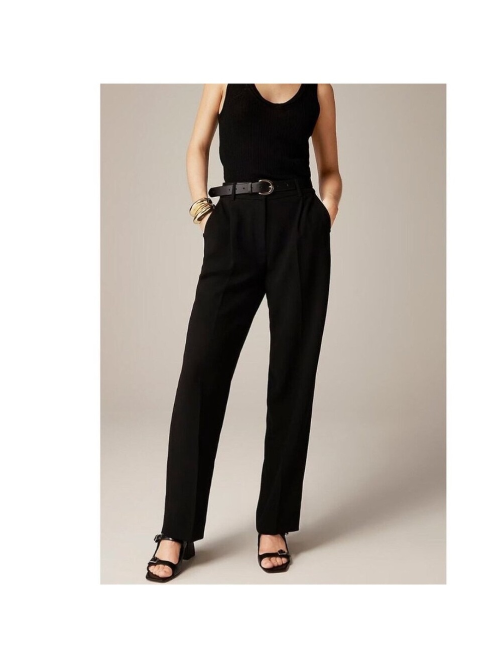 J. Crew Women’s Essential Pants in City Crepe - Black size 2